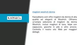 maglioni woolrich donna kaosalbano com offre