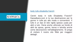 body tulle elisabetta franchi cerchi body