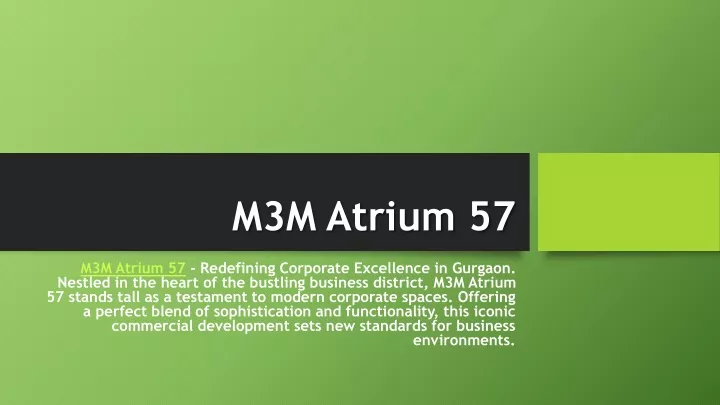 m3m atrium 57
