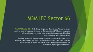 M3M IFC Sector 66