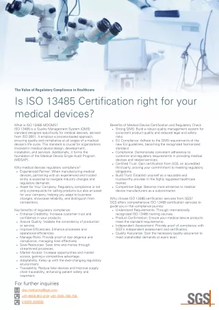 Is ISO 13485 Certification right for your medical devices?