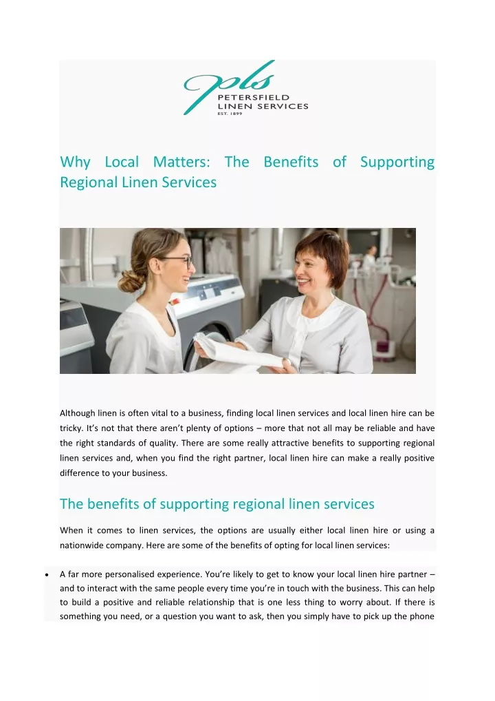 why local matters the benefits of supporting