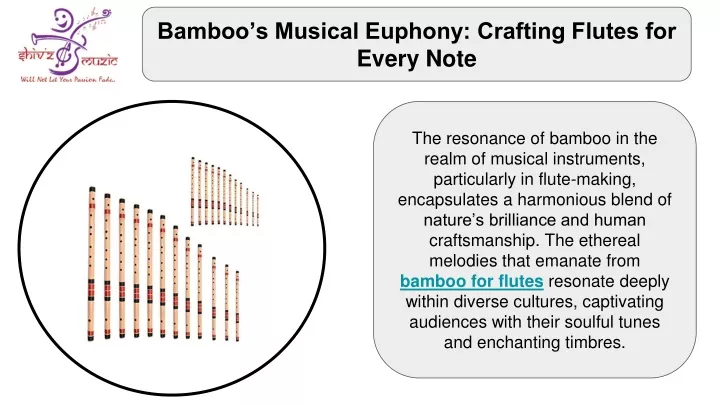 bamboo s musical euphony crafting flutes