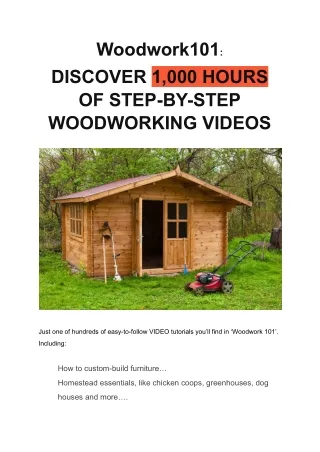 Step By Step Woodworking Projects 100s of Videos
