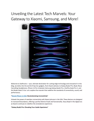 unveiling the latest tech marvels your gateway