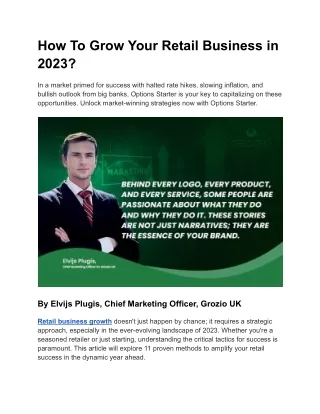 How To Grow Your Retail Business in 2023