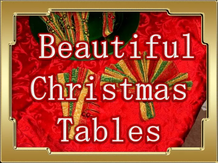 beautiful christmas tables