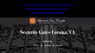 Security Iron Gates Contractor Corona, CA