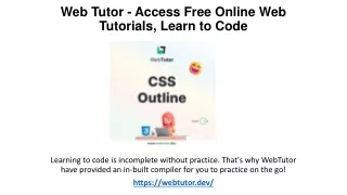 web tutor access free online web tutorials learn to code
