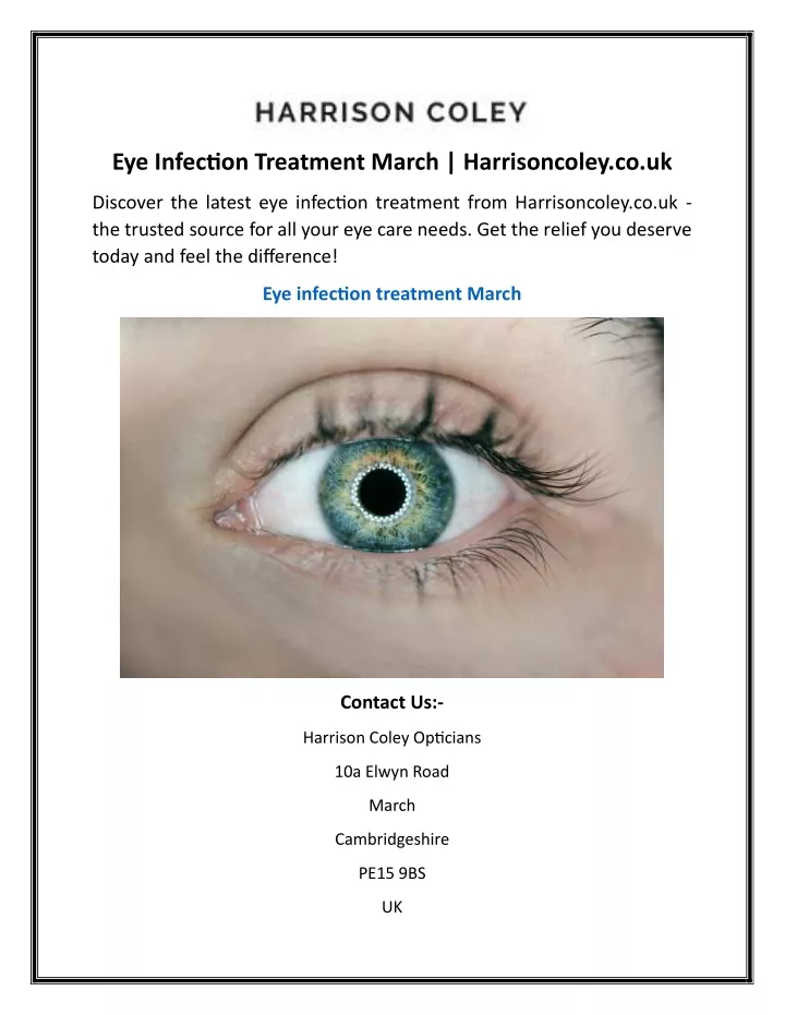 eye infection treatment march harrisoncoley co uk
