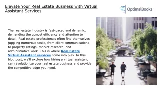 Elevate Your Real Estate Business with Virtual Assistant Services