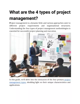 What are the 4 types of project management_