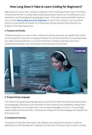 How Long Does It Take to Learn Coding for Beginners ?