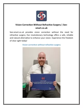 Vision Correction Without Refractive Surgery  See-smart.co.uk