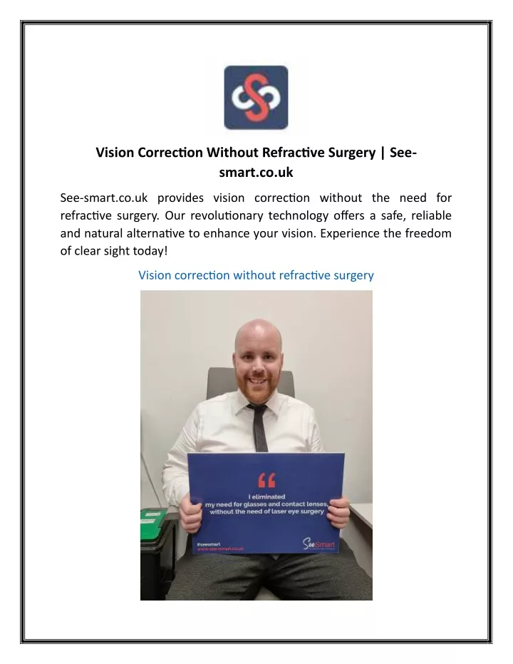 vision correction without refractive surgery