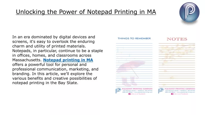 unlocking the power of notepad printing in ma