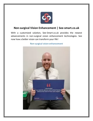 Non-surgical Vision Enhancement  See-smart.co.uk