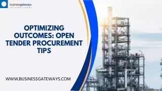 Optimizing Outcomes Open Tender Procurement Tips