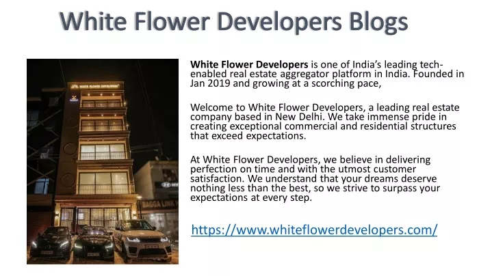 white flower developers is one of india s leading