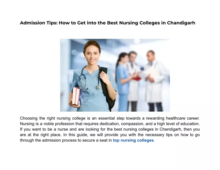 admission tips how to get into the best nursing