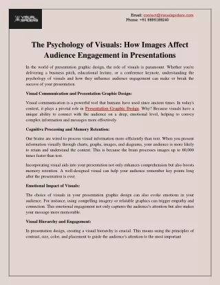 The Psychology of Visuals How Images Affect Audience Engagement in Presentations