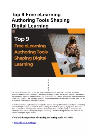 Top 9 Free eLearning Authoring Tools For 2024 | Future Education Magazine