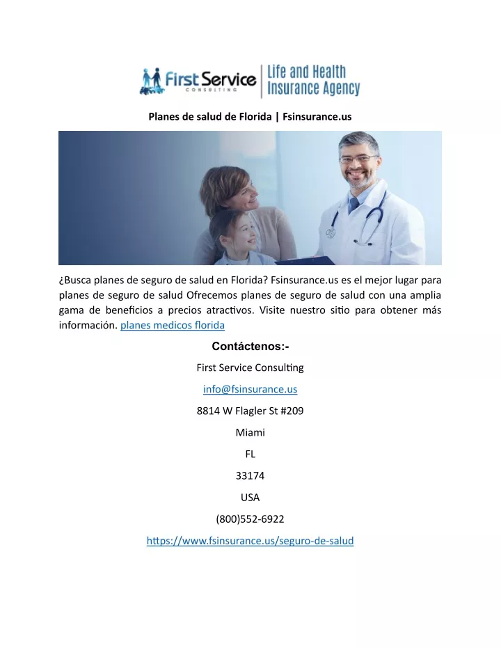 planes de salud de florida fsinsurance us