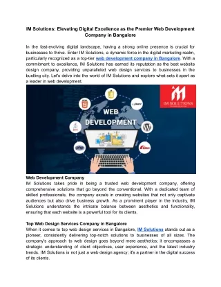 im solutions elevating digital excellence