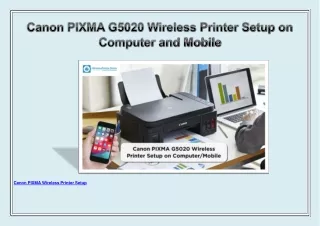 Canon PIXMA G5020 Wireless Printer Setup on Computer and Mobile