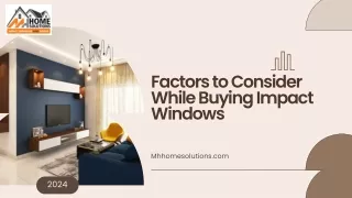 Factors to Consider While Buying Impact Windows