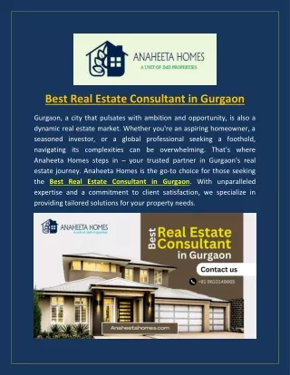 Best Real Estate Consultant in Gurgaon