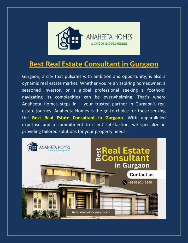 best real estate consultant in gurgaon