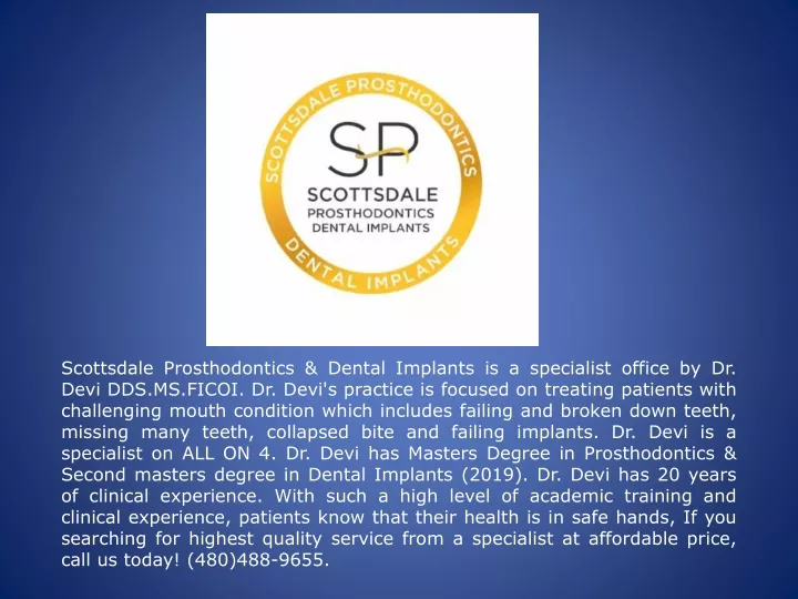 scottsdale prosthodontics dental implants