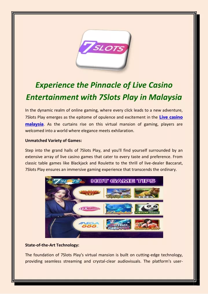 experience the pinnacle of live casino