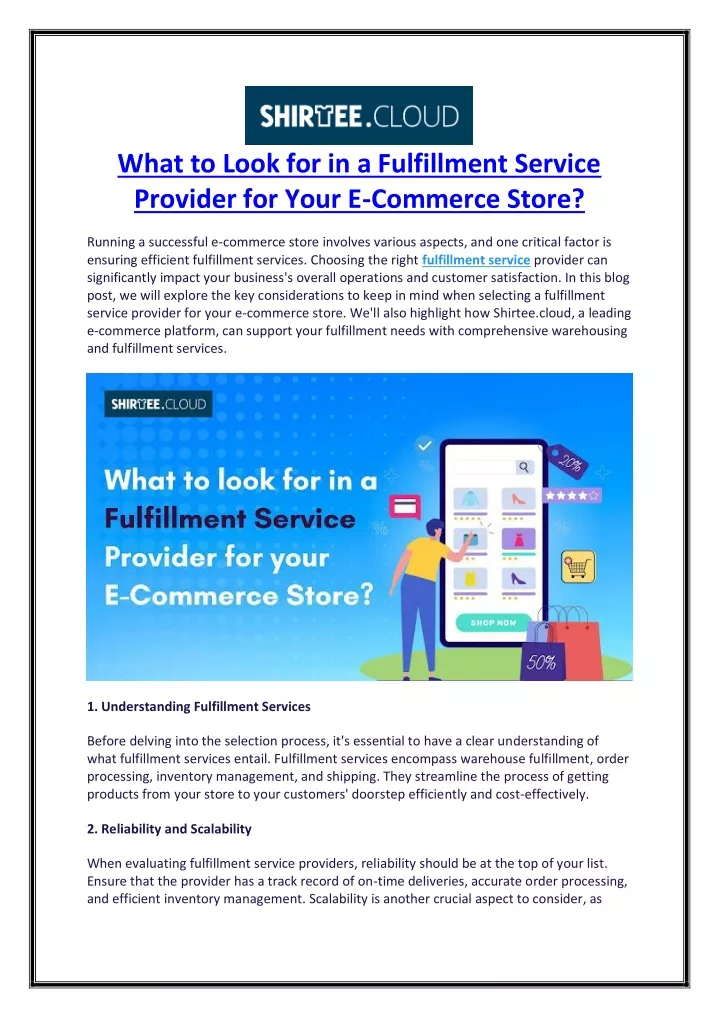 what to look for in a fulfillment service