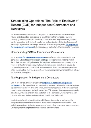 Streamlining Operations_ The Role of Employer of Record (EOR) for Independent Contractors and Recruiters