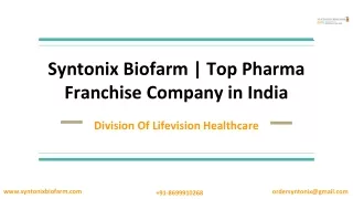 Syntonix Biofarm | Top Pharma Franchise Company in India