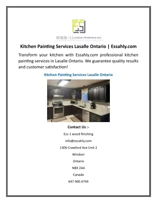 Kitchen Painting Services Lasalle Ontario  Essahly