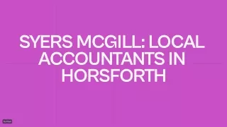 Local Accountants in Horsforth  SyersMcgill