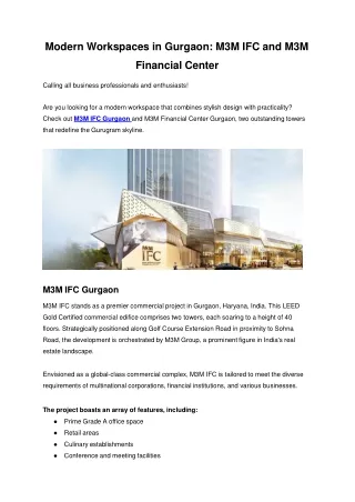 modern workspaces in gurgaon