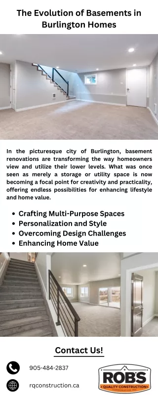 The Evolution of Basements in Burlington Homes