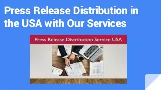 Press Release Distribution in the USA with Our Services
