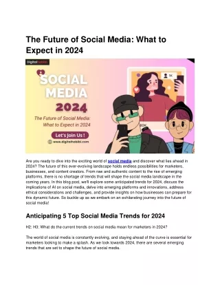 The Future of Social Media What to Expect in 2024