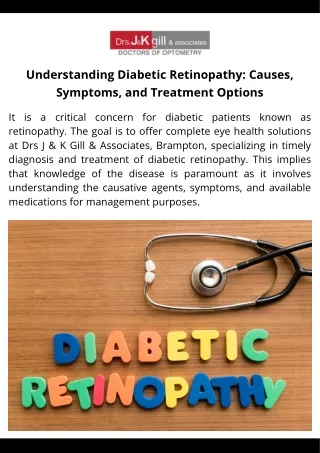 Understanding Diabetic Retinopathy Causes, Symptoms, and Treatment Options