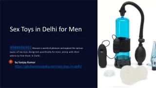 Exclusive Men's Sex Toys in Delhi for Enhanced Pleasure