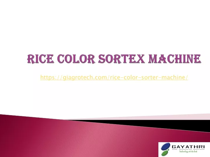 rice color sortex machine
