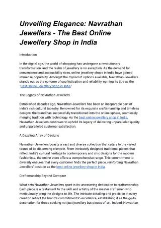 Best Online Jewellery Shop In India