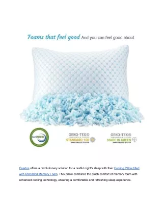 Cooling Pillow Filled with Memory Foam