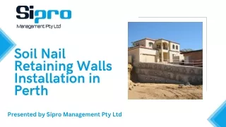 Soil Nail Retaining Walls Installation in Perth
