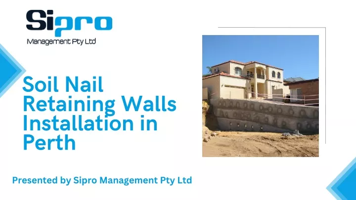 soil nail retaining walls installation in perth